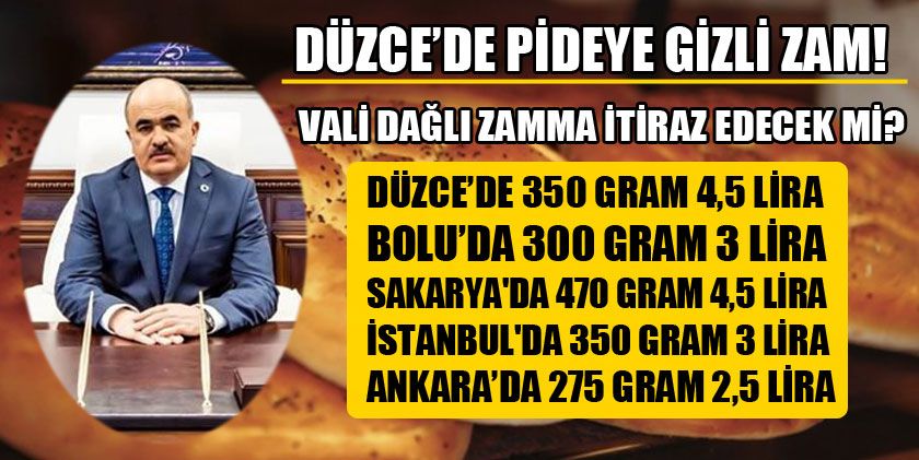 Düzce’de Pideye Gizli Zam!