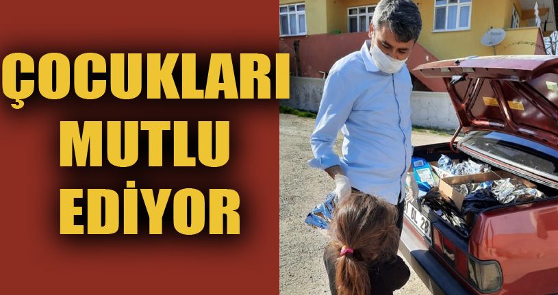 Evinden çıkamayan çocukları mutlu ediyor