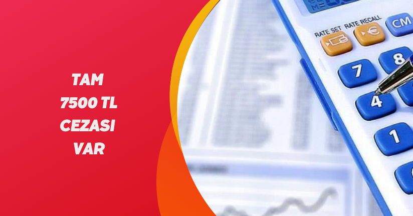 Tam 7500 TL cezası var