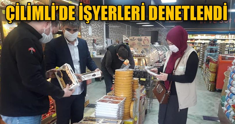 Çilimli’de iş yerleri denetlendi