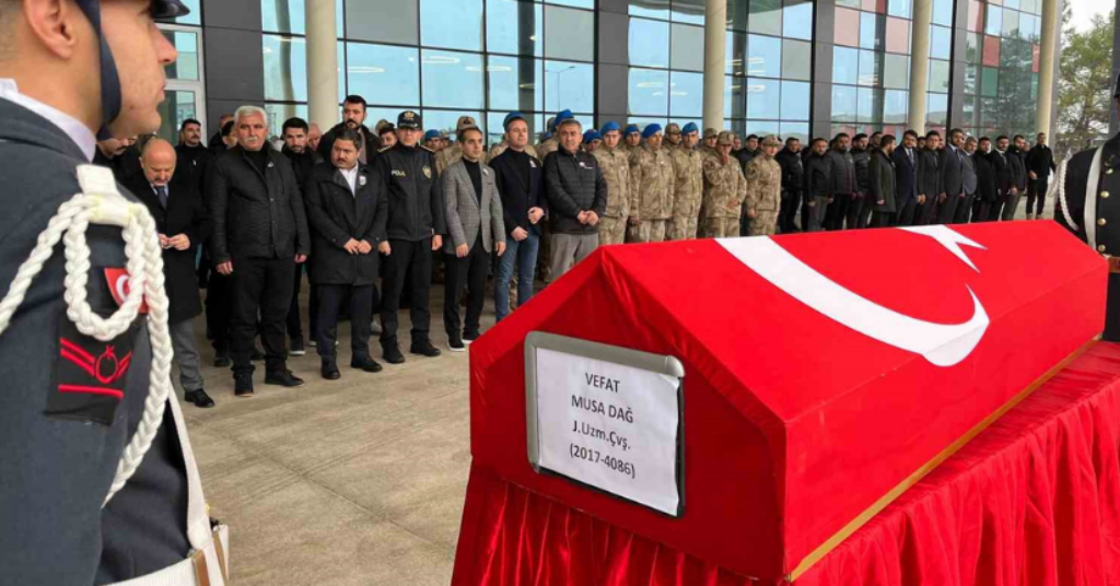 Hayatını kaybeden uzman çavuş için tören düzenlendi