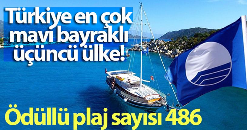 Mavi bayrakta dünya üçüncüsü Türkiye'nin ödüllü plaj sayısı 486 oldu