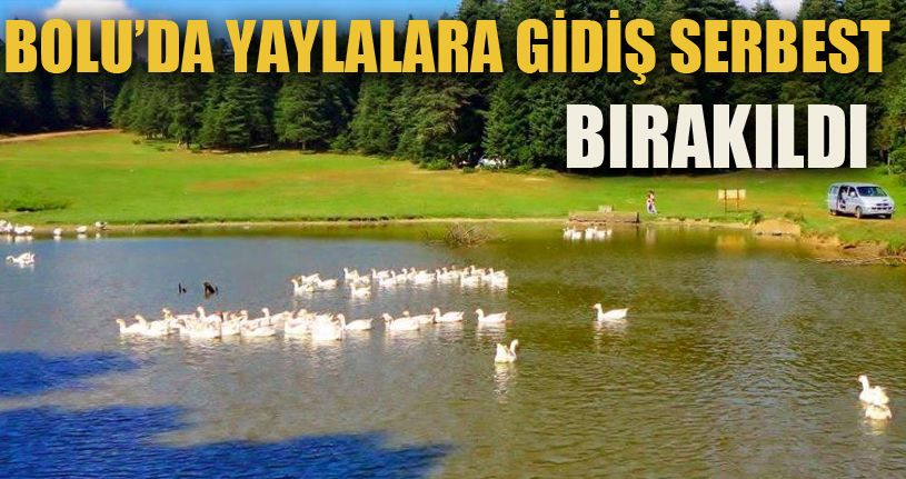 Bolu’da yaylalara gidiş serbest bırakıldı