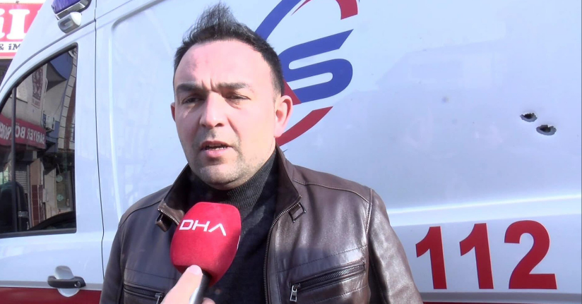 Gaziosmanpaşa'da ambulansa silahlı saldırı kamerada 