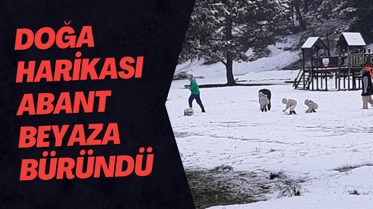 Doğa Harikası Abant Beyaza Büründü