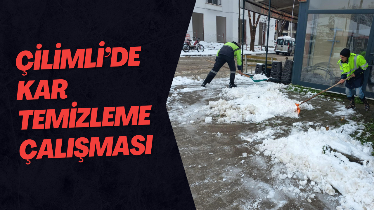 Çilimli’de Kar Temizleme Çalışması