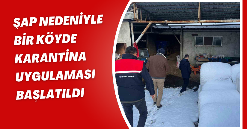 Şap nedeniyle bir köyde karantina uygulaması başlatıldı