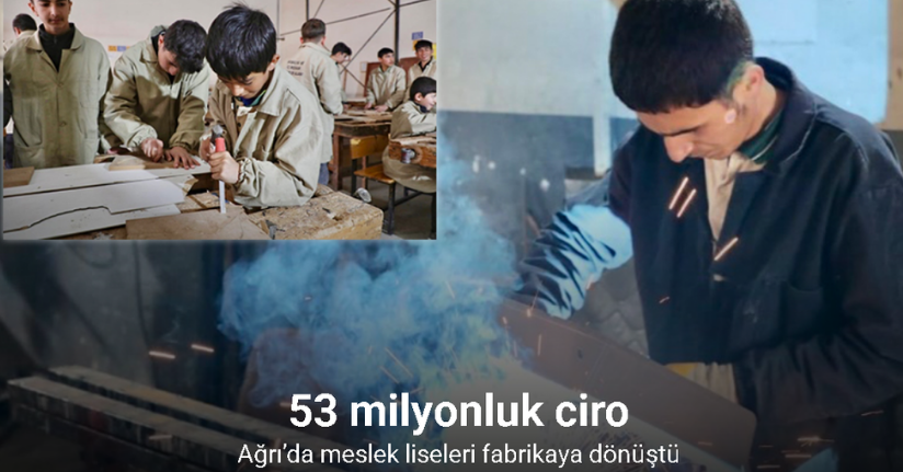 Ağrı’da fabrikaya dönüşen meslek liseleri, 53 milyonluk ciroya ulaştı