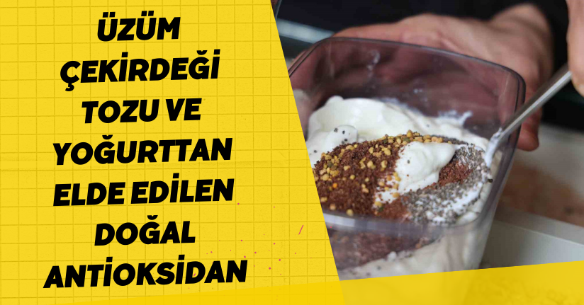 Üzüm çekirdeği tozu ve yoğurttan elde edilen doğal antioksidan