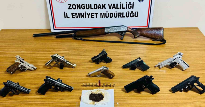 Zonguldak’ta kaçak silah operasyonunda adeta cephanelik bulundu: 1 tutuklu