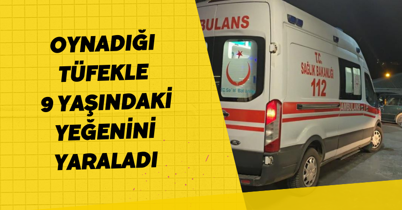 Oynadığı tüfekle 9 yaşındaki yeğenini yaraladı