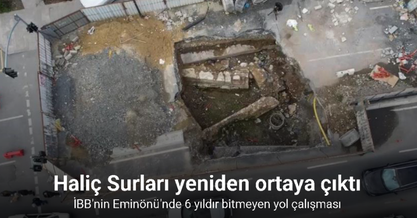 Eminönü’nde İBB’nin 6 yıldır bitmeyen yol çalışması çileye dönüştü
