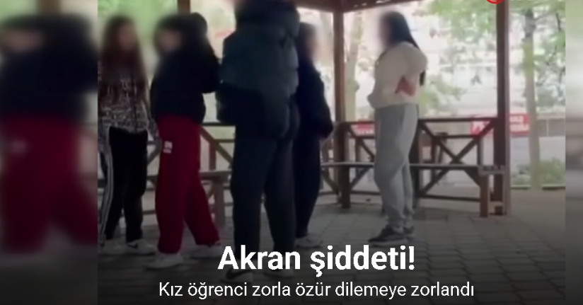Akran şiddeti: Kız öğrenci zorla özür dilemeye zorlandı