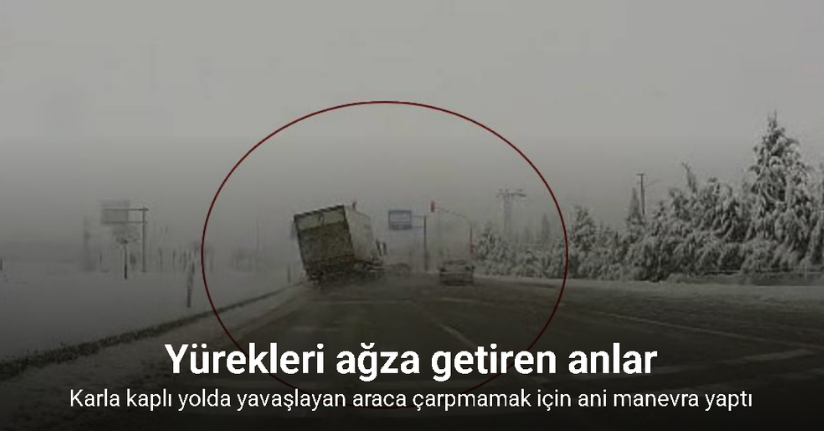 Amasya’da yürekleri ağza getiren anlar kamerada