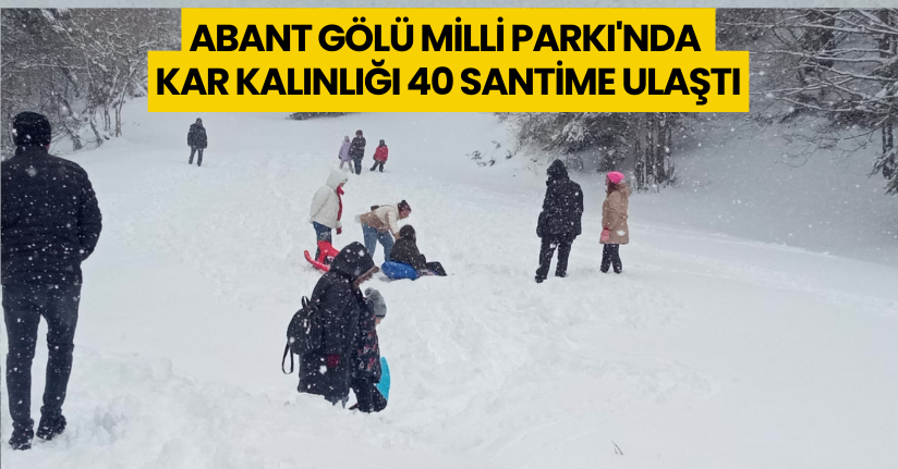 Abant Gölü Milli Parkı'nda kar kalınlığı 40 santime ulaştı