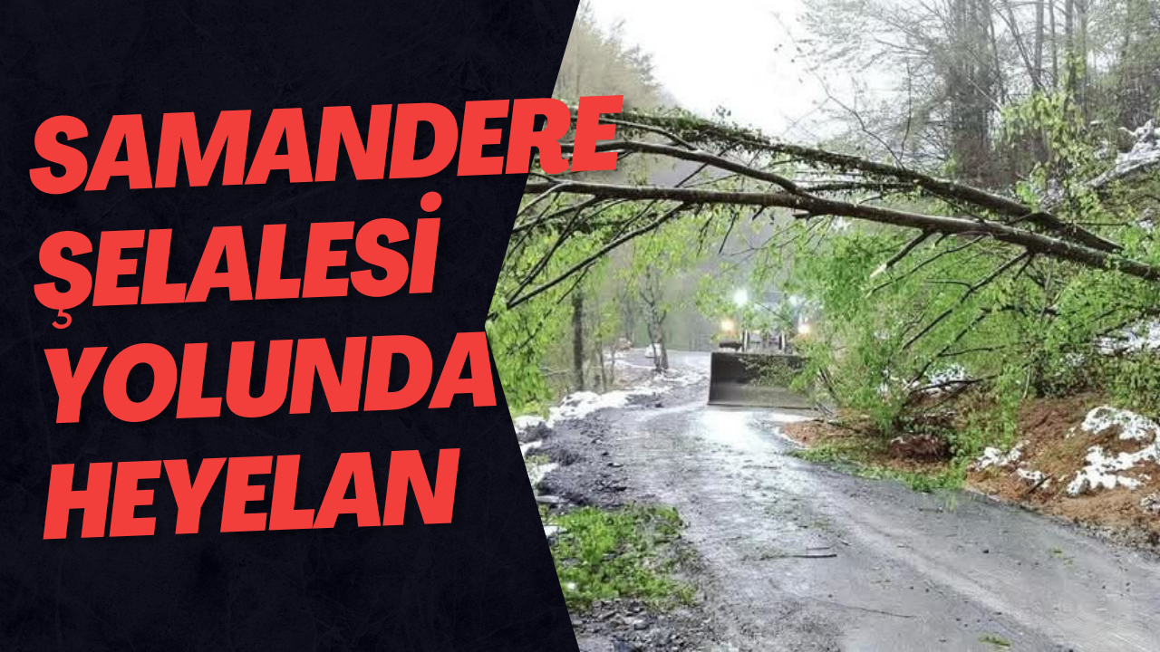 Samandere Şelalesi Yolunda Heyelan
