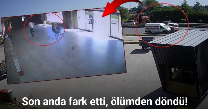 Araçtan koparak üzerine doğru gelen tekeri son anda fark etti, ölümden döndü