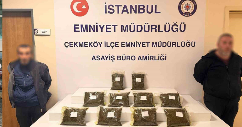 Çekmeköy’de bir araçtan 10 kilo bonzai çıktı