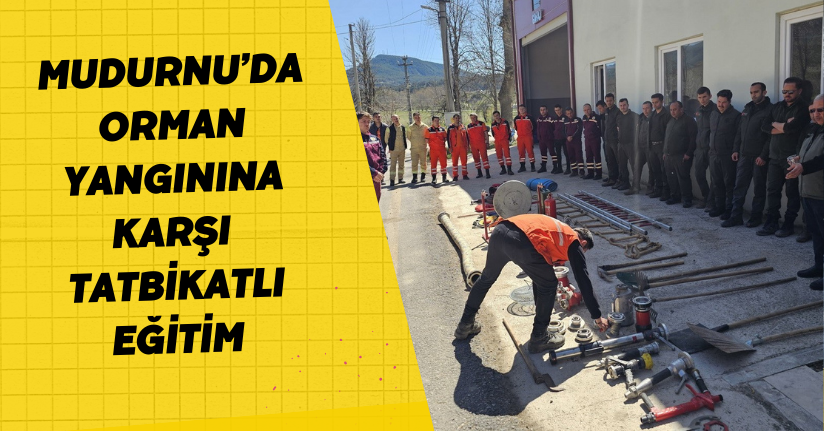 Mudurnu’da orman yangınına karşı tatbikatlı eğitim