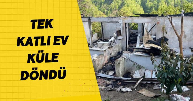 Tek katlı ev küle döndü