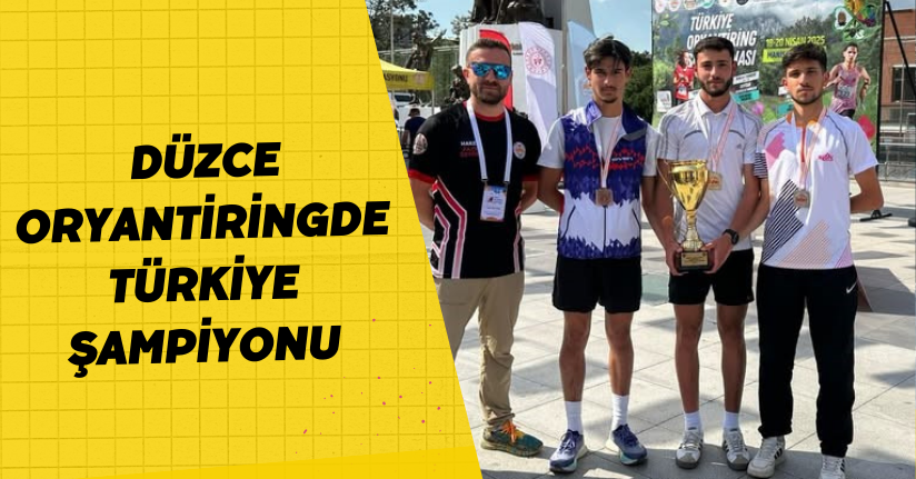 Düzce Oryantiringde Türkiye şampiyonu