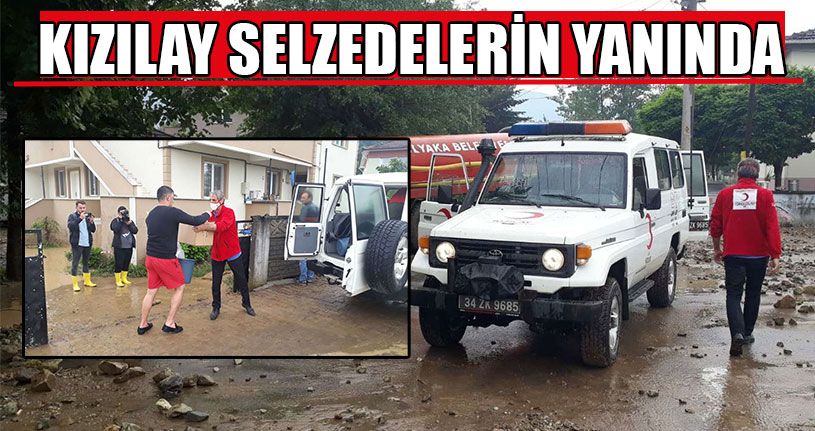 Kızılay Selzedelere Hijyen Seti Ve İçme Suyu Dağıttı