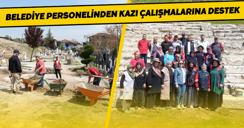 Belediye Personelinden Kazı Çalışmalarına Destek