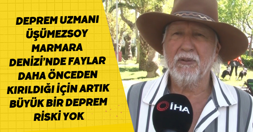 Deprem Uzmanı Üşümezsoy: 