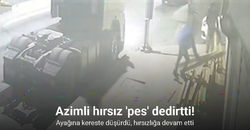 Sultangazi’de ayağına kereste düşürdü, hırsızlığa devam etti: O anlar kamerada