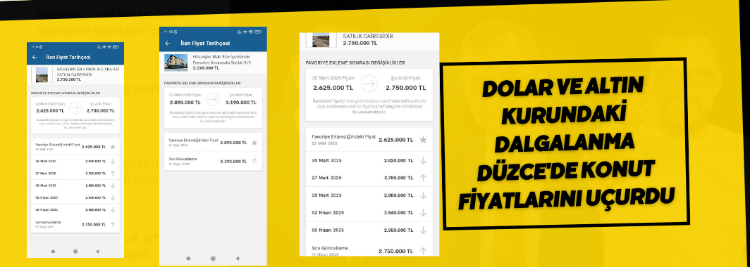 Dolar ve Altın Kurundaki Dalgalanma Düzce'de Konut Fiyatlarını Uçurdu