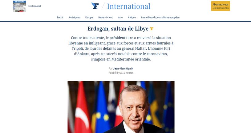 Fransız Le Figaro gazetesi: 'Libya'nın Sultanı Erdoğan'