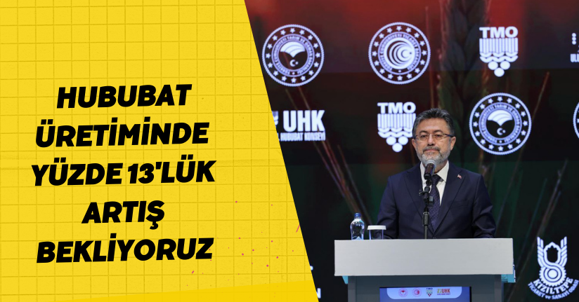 Hububat üretiminde yüzde 13'lük artış bekliyoruz
