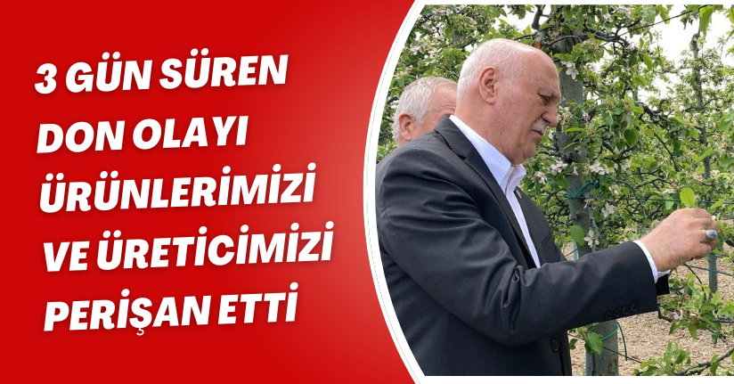 3 gün süren don olayı  ürünlerimizi ve üreticimizi perişan etti