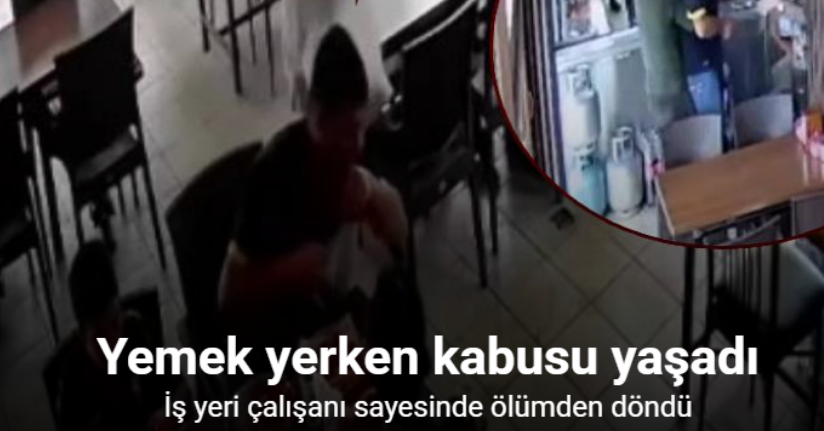 Yemek yerken boğazına lokma kaçan genç Heimlich manevrasıyla kurtarıldı