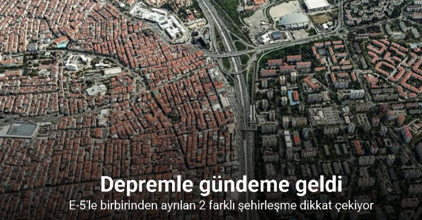Depremle gündeme gelen iki farklı İstanbul şehirleşmesi havadan görüntülendi