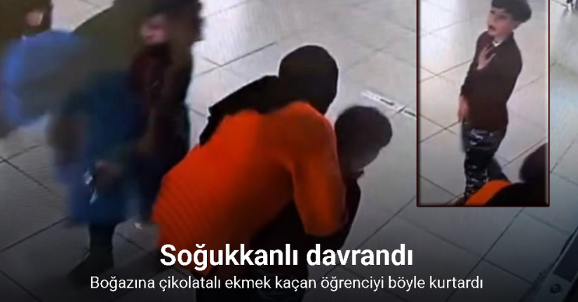 Öğretmen boğazına çikolatalı ekmek kaçan öğrenciyi Heimlich manevrasıyla kurtardı