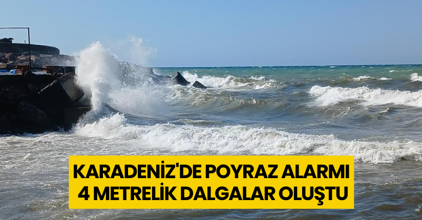 Karadeniz'de poyraz alarmı: 4 metrelik dalgalar oluştu