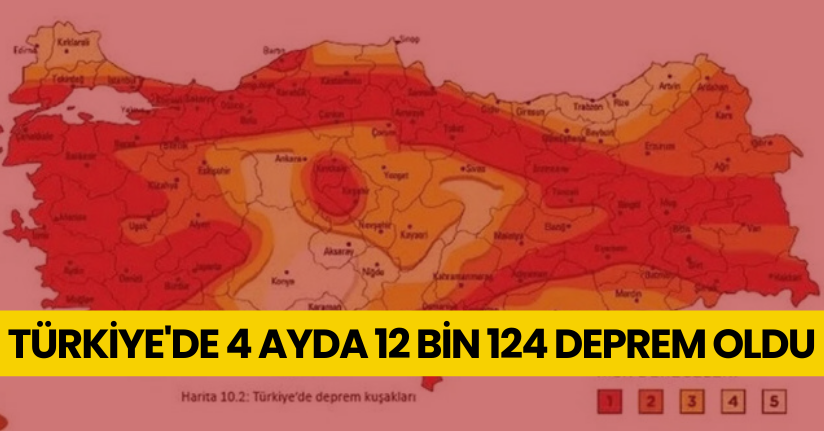Türkiye'de 4 ayda 12 bin 124 deprem oldu