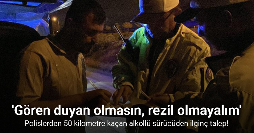 Konya’da polislerden 50 kilometre kaçan alkollü sürücü: 