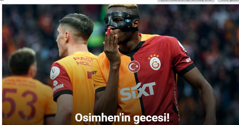 Osimhen'in gecesi! Galatasaray, Sivasspor'u farklı geçti