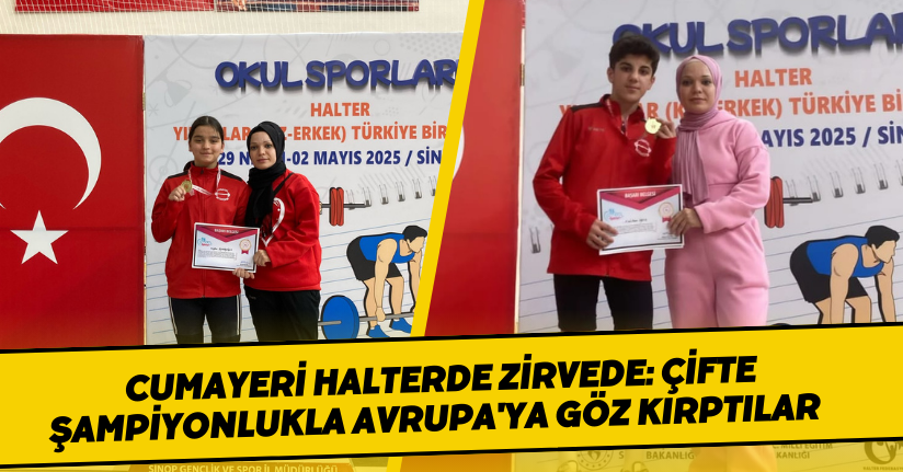 Cumayeri Halterde Zirvede: Çifte Şampiyonlukla Avrupa'ya Göz Kırptılar