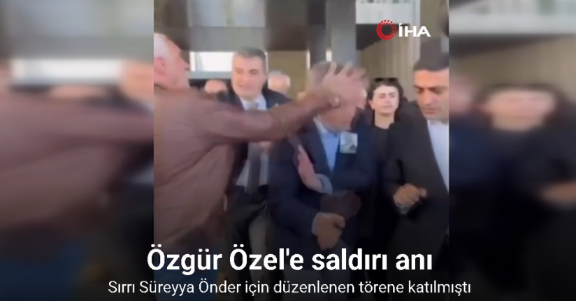 CHP Genel Başkanı Özgür Özel'e saldırı anı kamerada