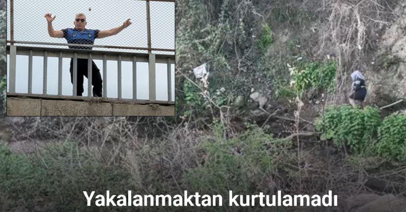 Dilenci önde zabıta amiri arkada adeta maraton koşusuna çıktılar