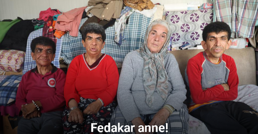 ’Yüreğim yanıyor’ diyerek burukluğunu anlatan fedakar anne, 3 engelli çocuğuna yıllardır gözü gibi bakıyor