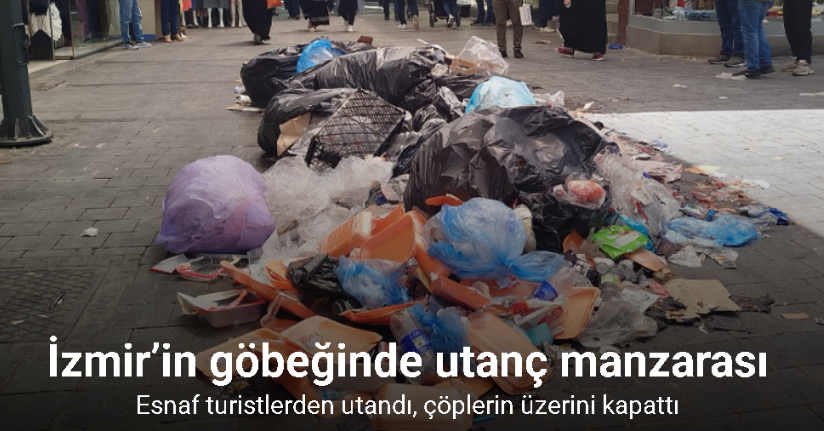 İzmir’in göbeğinde çöpten utanç manzarası
