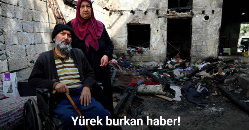 Evleri yangında küle dönen çift zor durumda kaldı