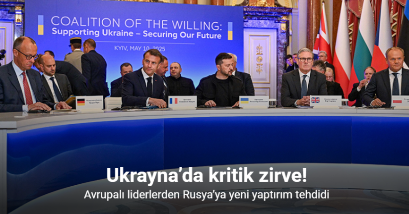 Ukrayna’da bir araya gelen Avrupalı liderlerden Rusya’ya yeni yaptırım tehdidi