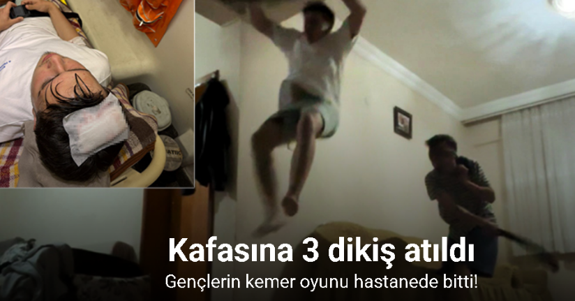 Gençlerin kemer oyunu hastanede bitti