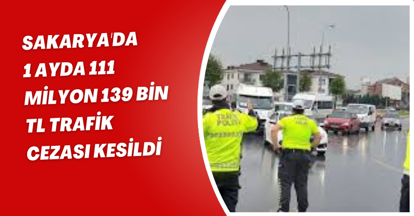 Sakarya'da 1 ayda 111 milyon 139 bin TL trafik cezası kesildi