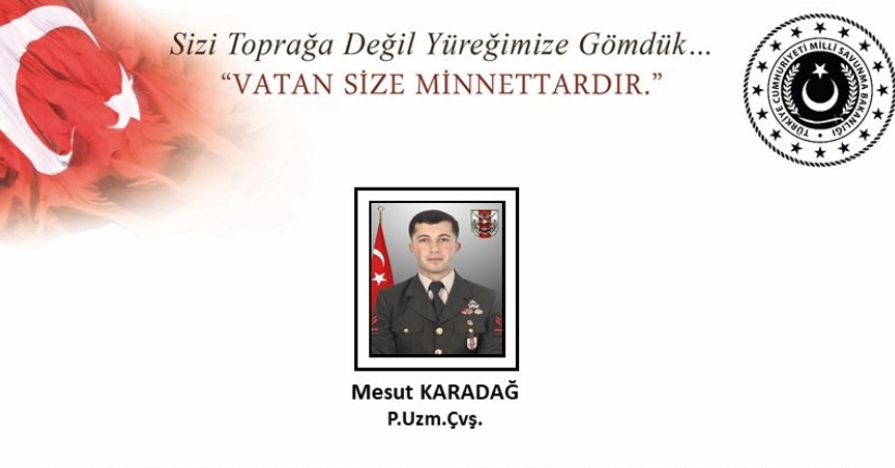 Kilit bölgesine yıldırım düşmesi sonucu 1 asker şehit oldu
